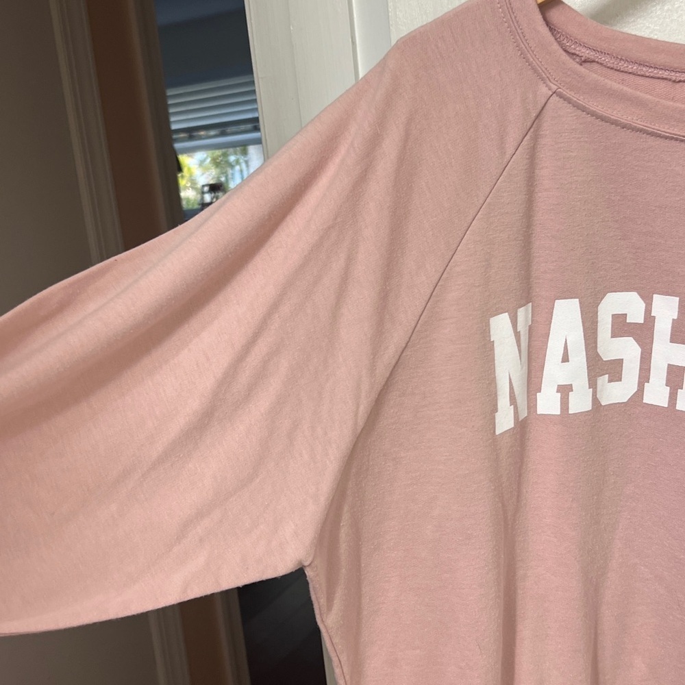 As Revival, Dusty Rose sweatshirt w/ Nashville in white, on the Front Sz M - Picture 4 of 13